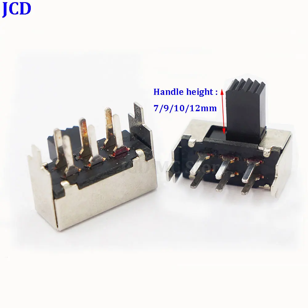 

5-100Pcs/Lot SK22F03 6 Pin Two speed toggle switch Two speed sliding switch 6P horizontal power sliding switch SK-22F03