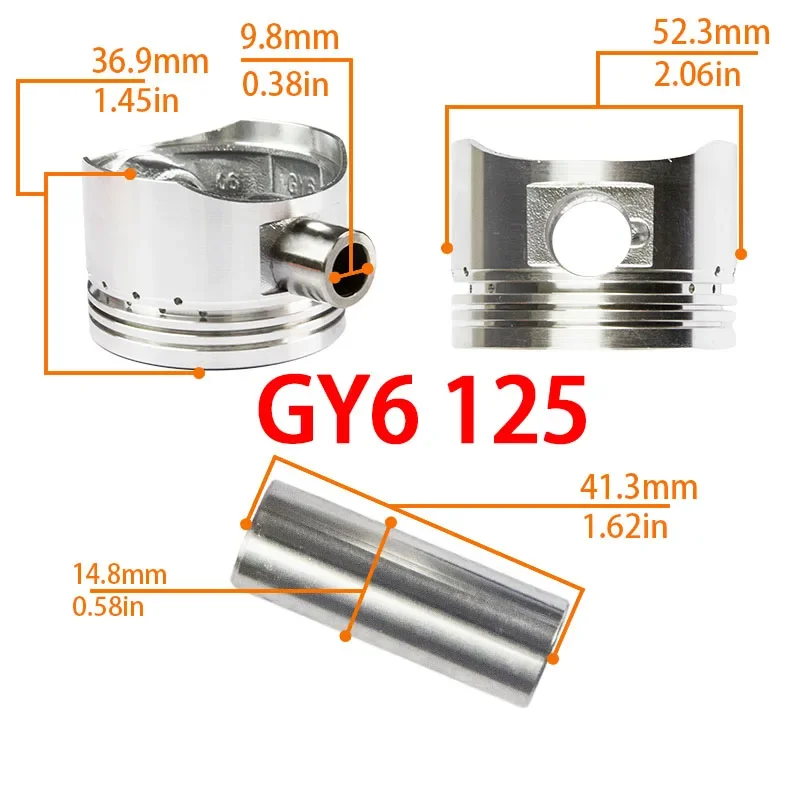 For Honda Spacy 125 150cc 139QMB 139QMA 4 Stroke Moped Go Kart Engine Motorcycle ATV Scooter Motorbike Cylinder Piston Assy