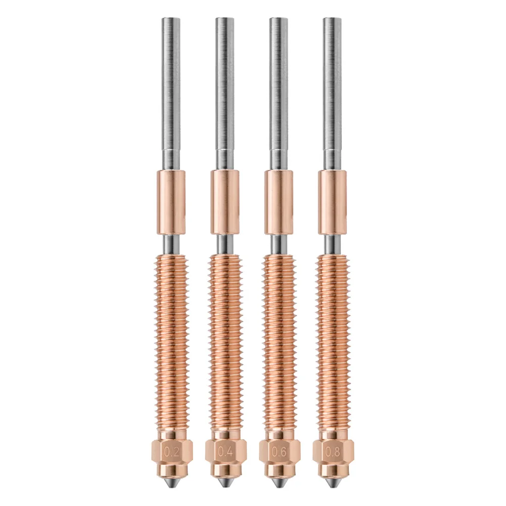 

Сопло из закаленной стали 0,2/0,4/0,6/0,8 мм, цельнометаллическое интегрированное сопло для аксессуаров для 3D-принтеров Creality K2 Plus