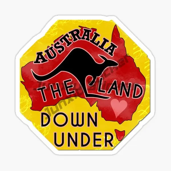 

Australia Aboriginal Flag Sticker Australian Flag Map Land Down Under Kangaroo Retro Anti Scratch Exterior Decal Accessories