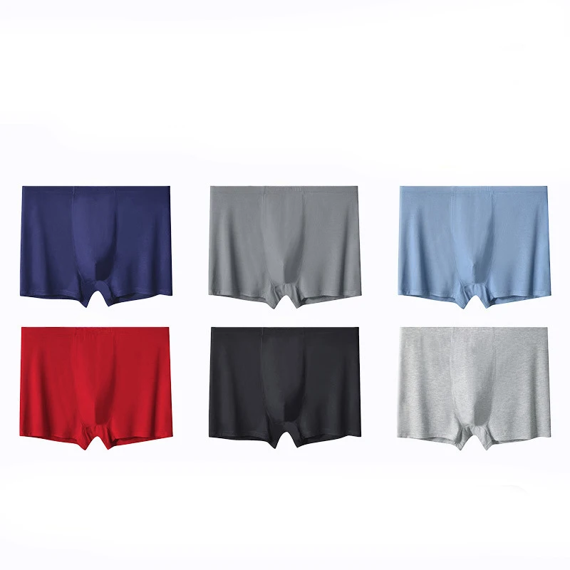 

6Pcs/Lot High Waisted Men's Boxer Briefs Shorts Underwear Modal Fat Men's Breathable Enlarged Briefs Male Breathable Panties