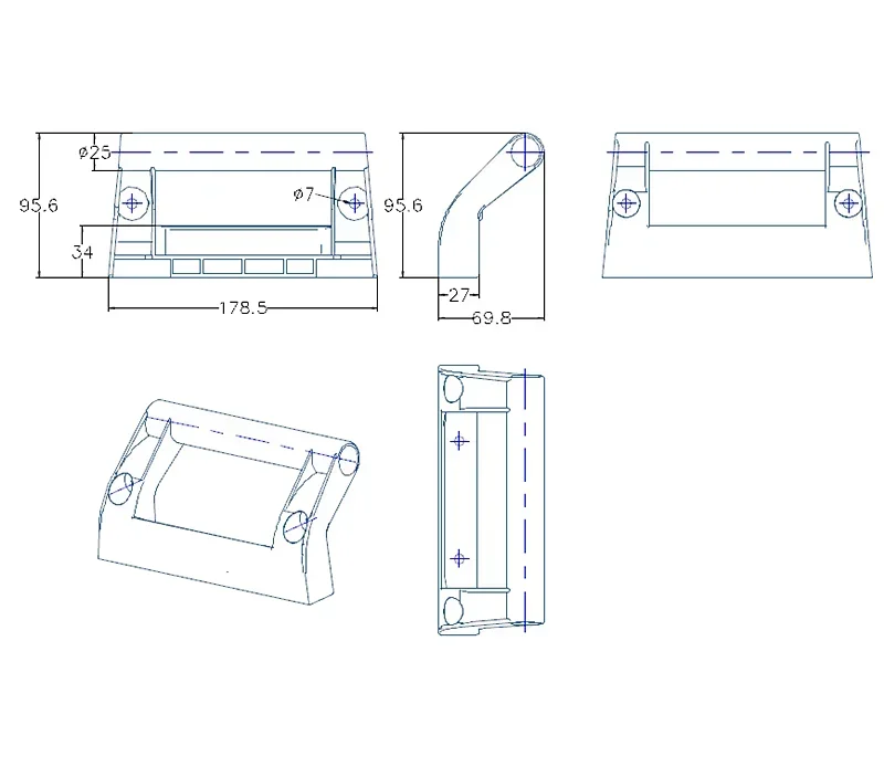 Kr Line Array Speaker Handle MW Audio Stevige vervangende handgreep van kunststof