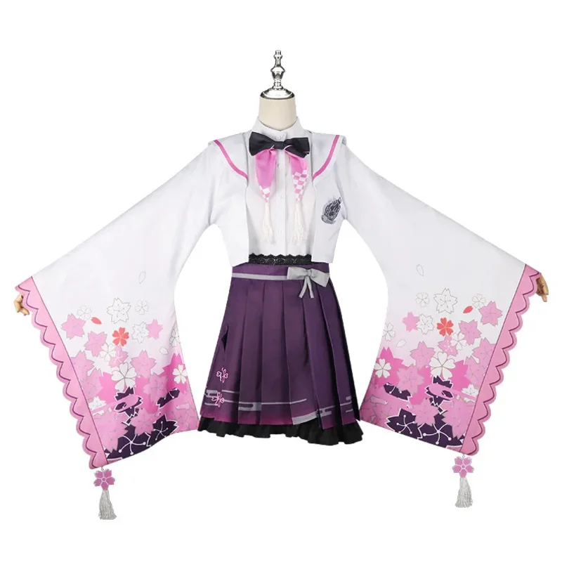 Kusanagi Nene Otori Emu Game Project Sekai PJSK Cosplay Costume Kimono Coat Dress Wig Halloween Girl Women Comic Con Customized