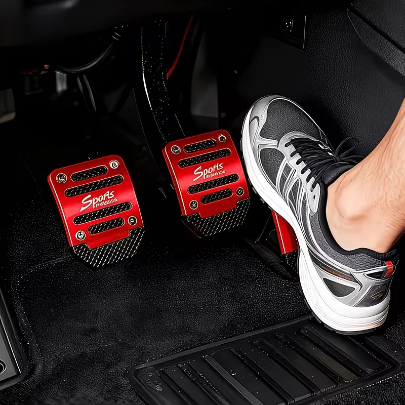3Pcs Manual Anti-Slip Car Pedal Set - Ergonomic Design, Durable And Lightweight, Suitable for Accelerator And Brake Pedal Covers