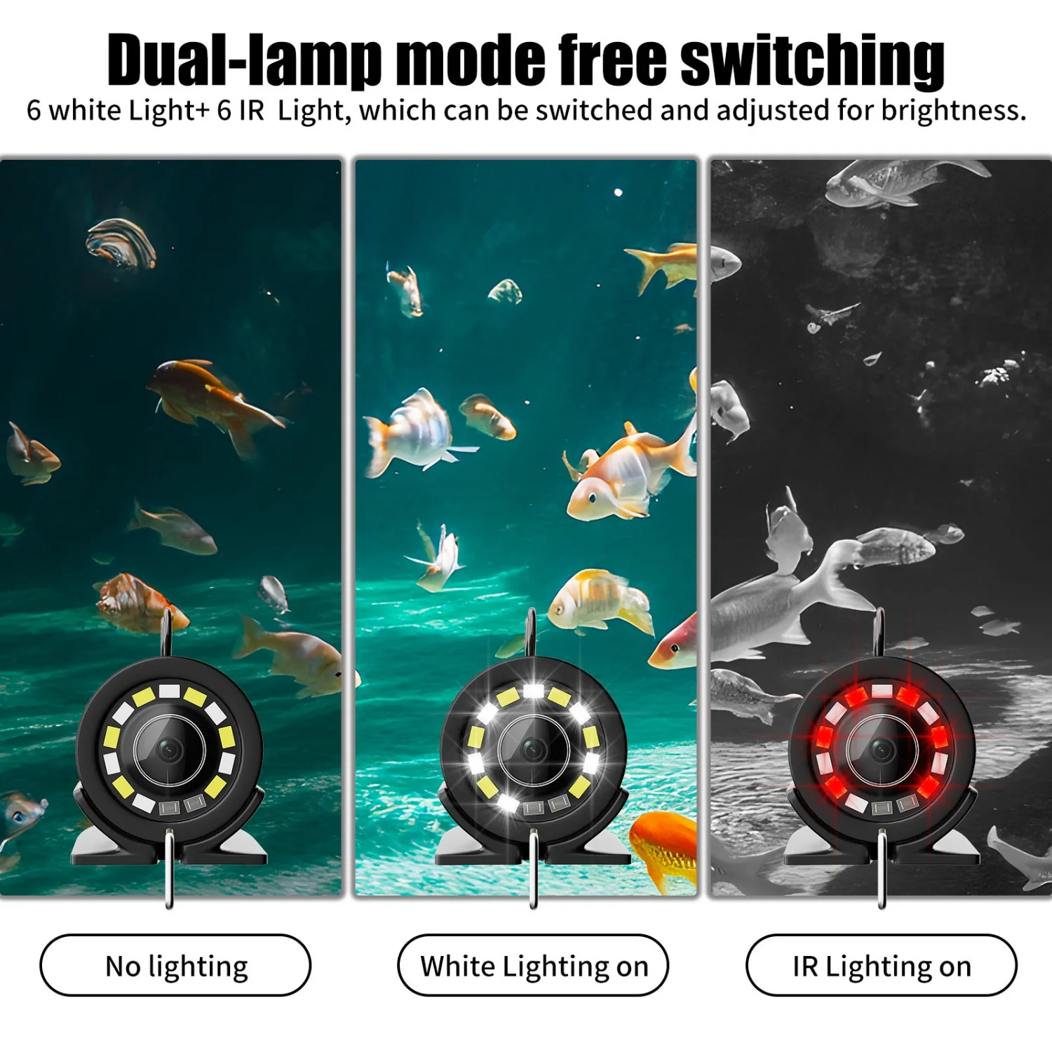 Underwater Camera for fishing 1080P HD 4.3 Inch LCD Ice Fishing Finder video camera Fishing For Boat Kayak Sea  8500amh Battery