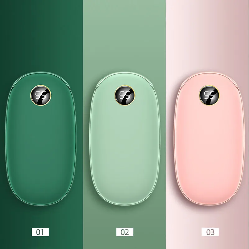 10000mAh USB Rechargeable Winter portable Hand Warmer Mobile Power Handheld Warmer Heater Outdoor Traveling Hiking  Power Bank view 5