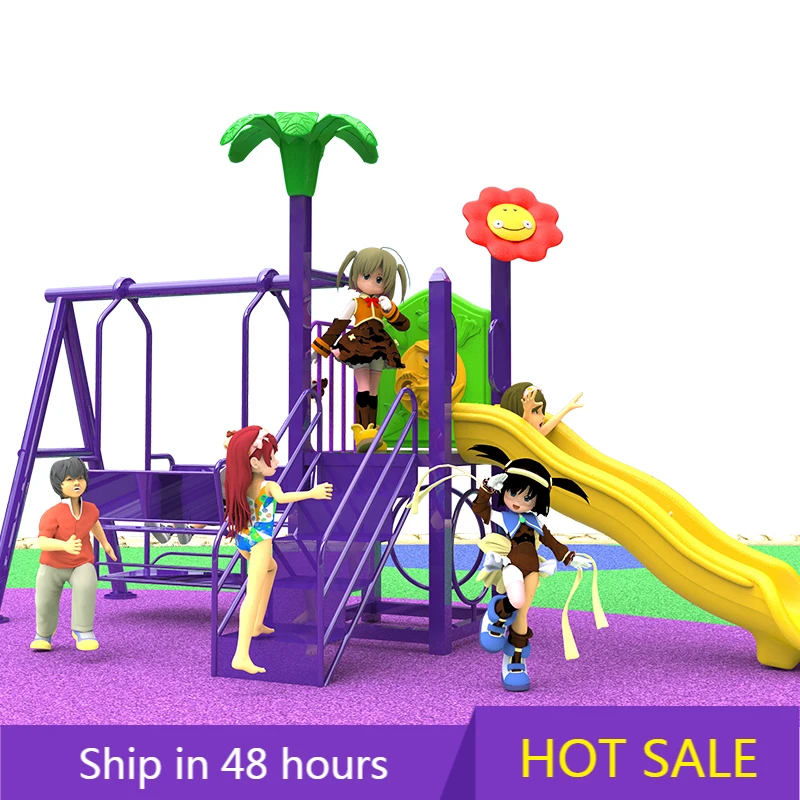 

YTYIN Children Outdoor Playground Slide and Swing Combination Equipment Preschool Small Kids Playground Outdoor