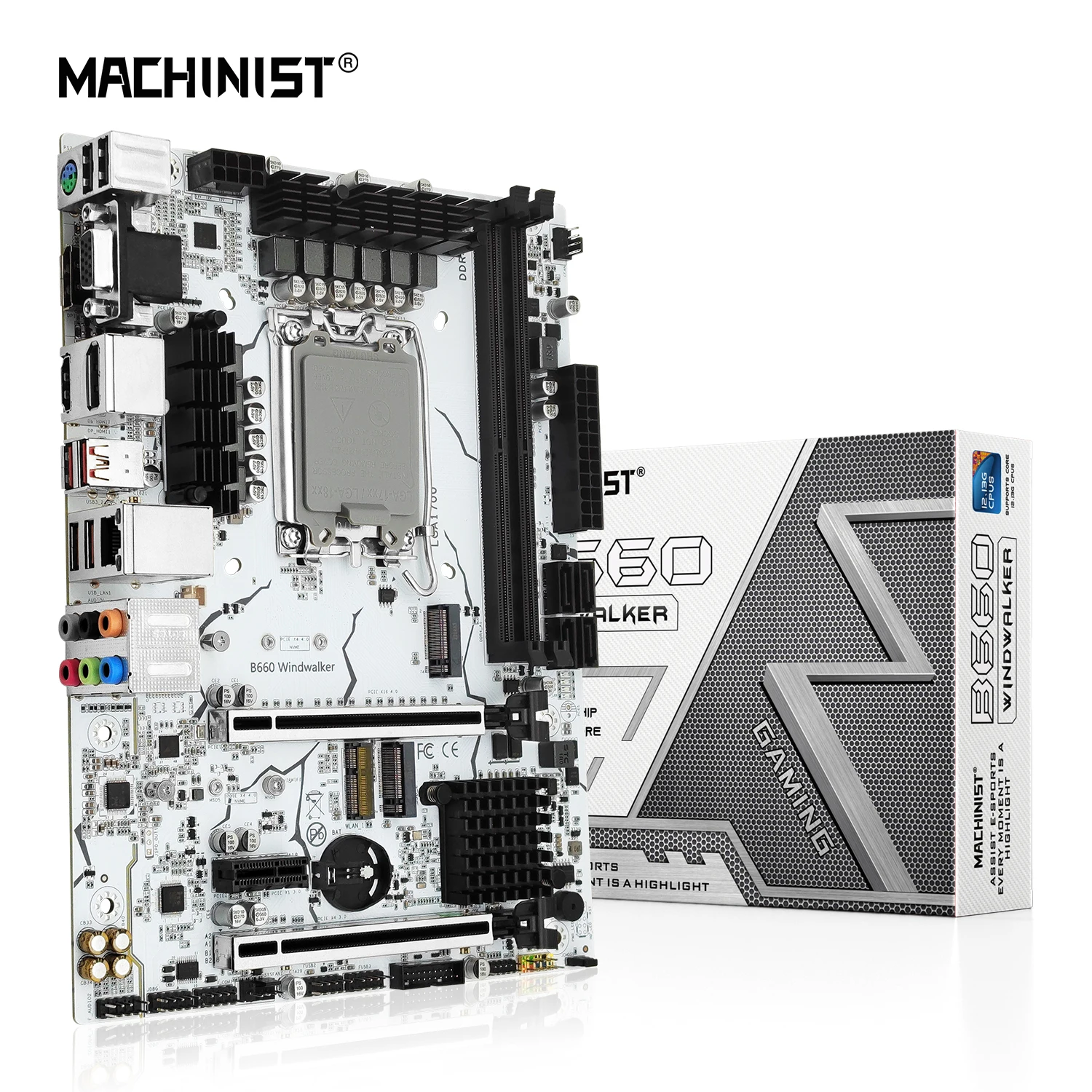 MACHINIST B660 Windwalker Motherboard LGA 1700 Support Intel 12100F/12400F/12490F/12600KF/12700KF CPU Processor DDR4 Memory RAM