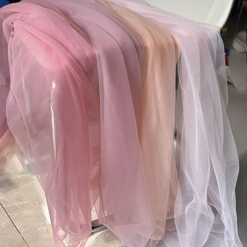 Net Pink Red Soft Gauze Draping Fabric for Wedding Background Ceiling Voile Chair Back Yarn Photography Fabric