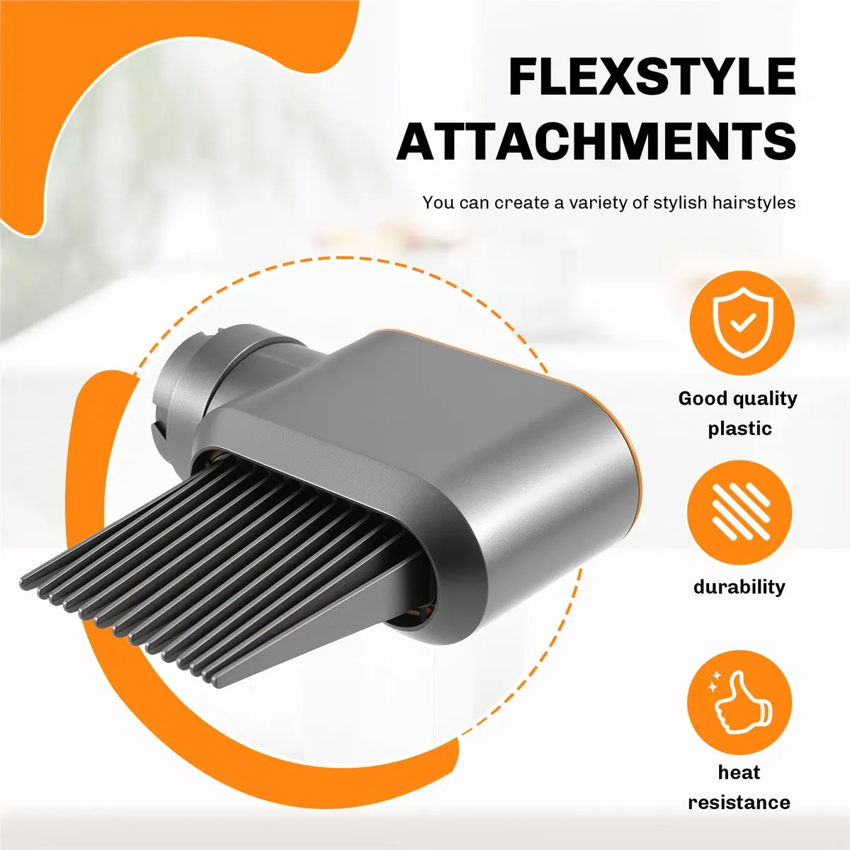 Cepillo de Dientes Anchos zzzzi para Shark FlexStyle, Accesorio de Secado Rápido para Secador de Pelo Shark FlexStyle Serie HD400