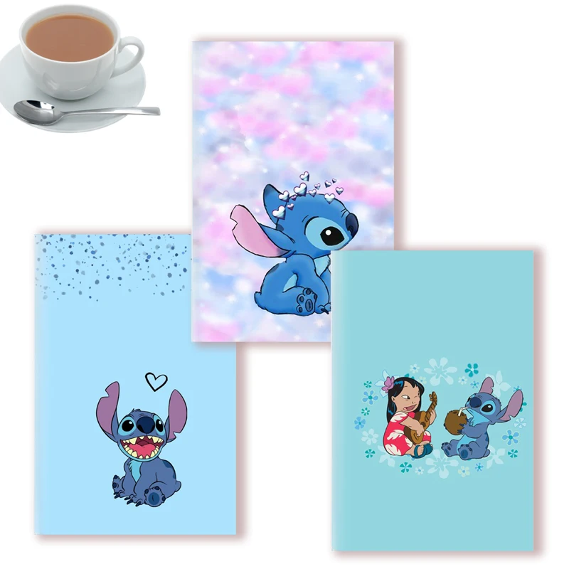 caderno lilo stitch disney papelaria livro de nota escrevendo diario diario anime figura graffiti criancas dia das bruxas dom cosplay a5 01