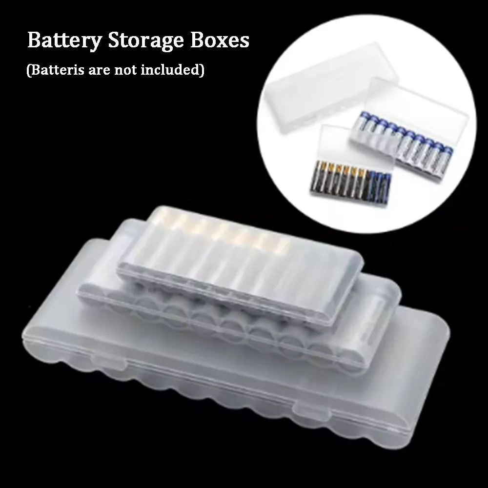 

4/6/8/10 Grid AA AAA Plastic Battery Holder Case Organizer Container Batteries Storage Box Holder Hard Case Cover Battery Holder