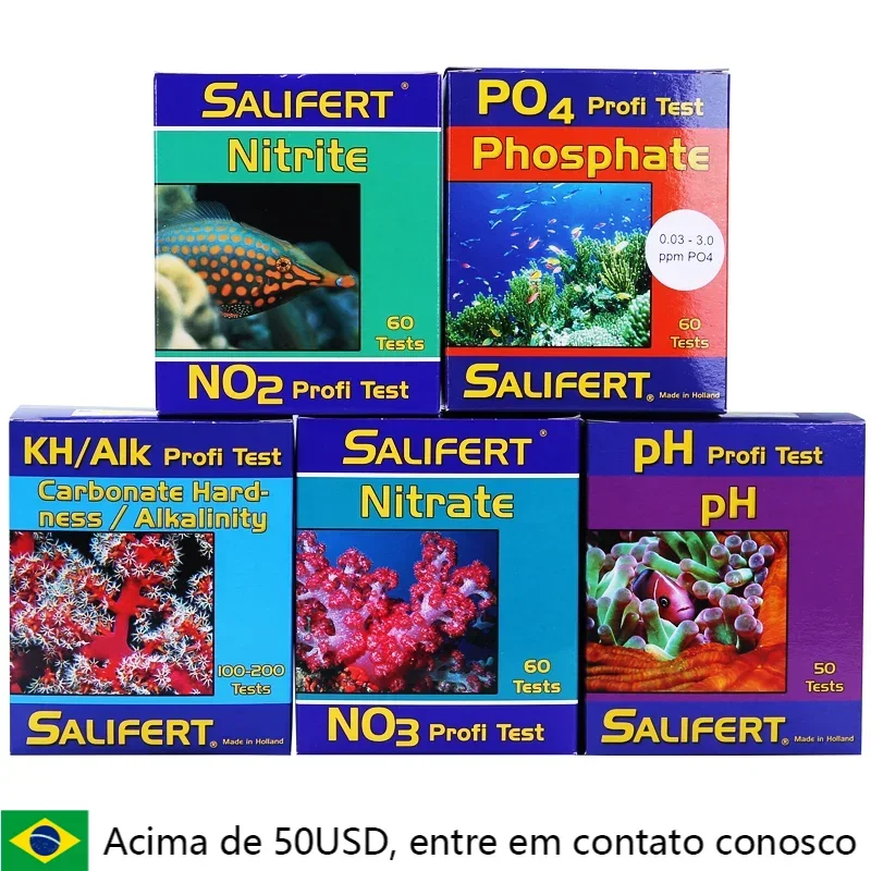 

Испытательный аппарат для морской воды Salifert, коралловый цилиндр для проверки качества воды CA MG KH NO3 PO4 NO2 PH K SR B, руководство на английском языке