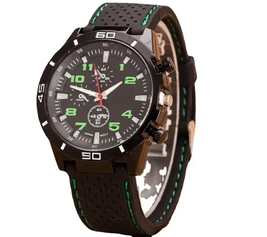 패션 브랜드 데이트 쿼츠 남성 시계 럭셔리 남성용 시계 크로노그래프 실리카 젤 스포츠 남성 손목시계 호딘키 레로지오 마스쿨리노