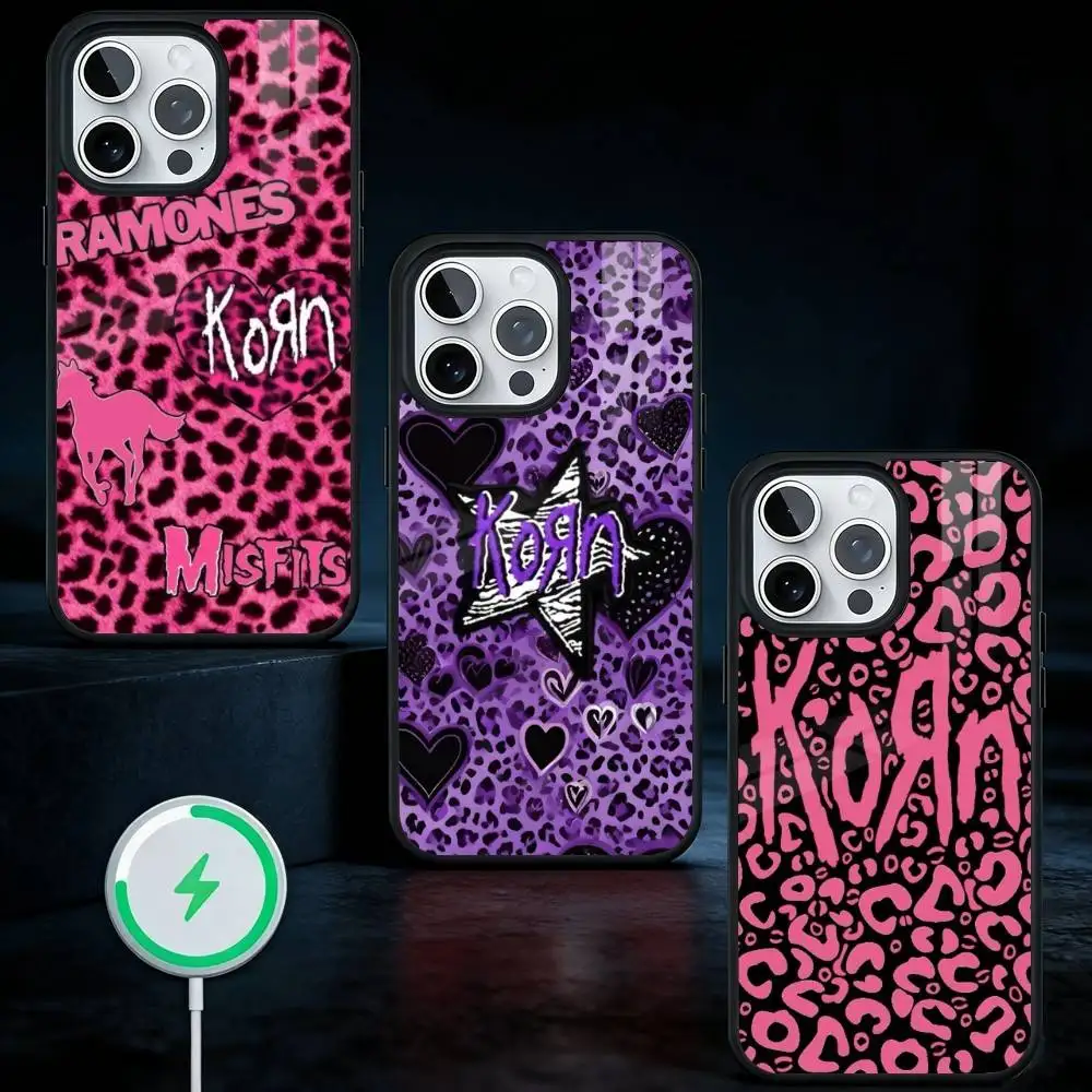 

K-Korn Rock Band Phone Case For iPhone17,16,15,14,13 Plus,Pro Max Magnetic For Magsafe Wireless Charging