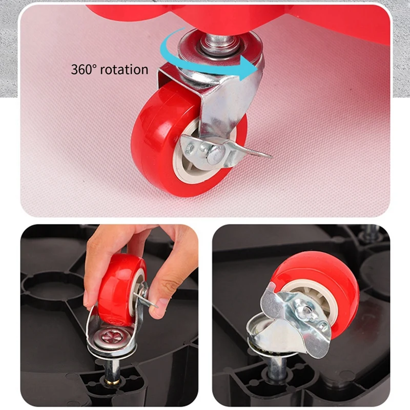 Removable Rolling Bucket Turntable 360° Rotating Wheel Car Wash Base Car Beauty Car Washing Tools