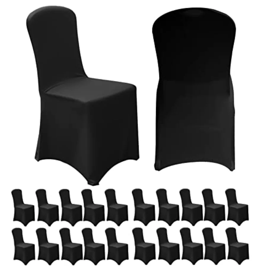 

Черный эластичный чехол для стула из спандекса, универсальный чехол-накидка для стульев на свадьбу, вечеринку, банкет, мероприятие, в отель