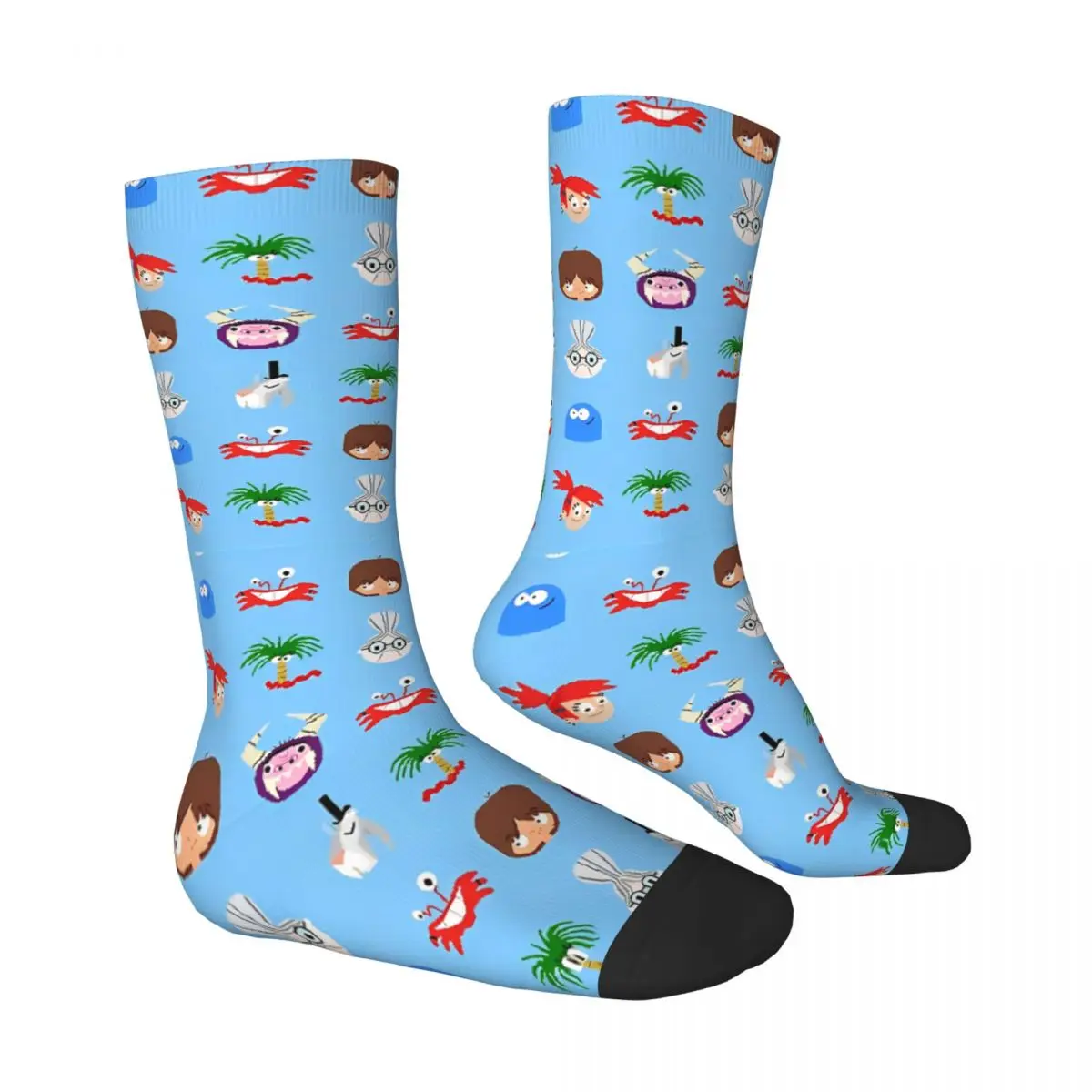 Fosters Home For Imaginary Friends Pattern Socks Retro Stockings Autumn Anti Sweat Men's Socks Soft Graphic Outdoor Sports Socks