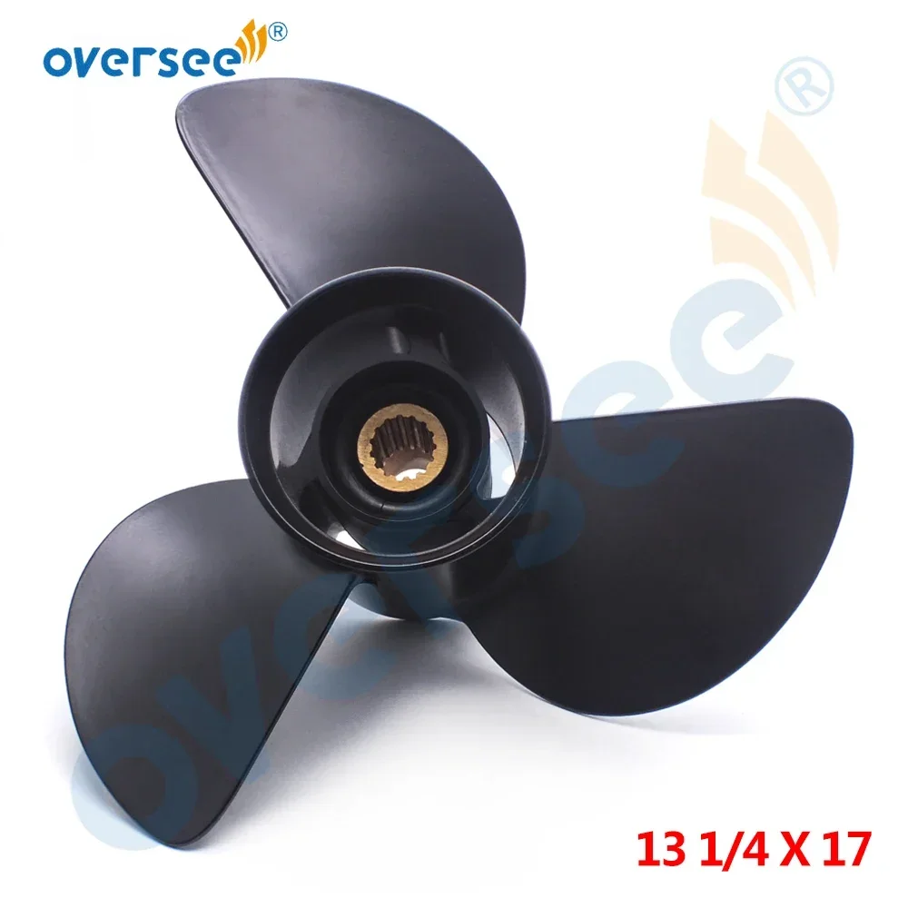 Oversee 58100-95511-019 Aluminum Propeller For 60-140HP Suzuki 13 1/4x17 Outboard Motor