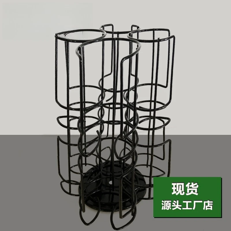 ホルダー-64個入り-タッシモ-コーヒーカプセル収納ラック-360-°-回転式錬鉄製ホルダーオーガナイザー