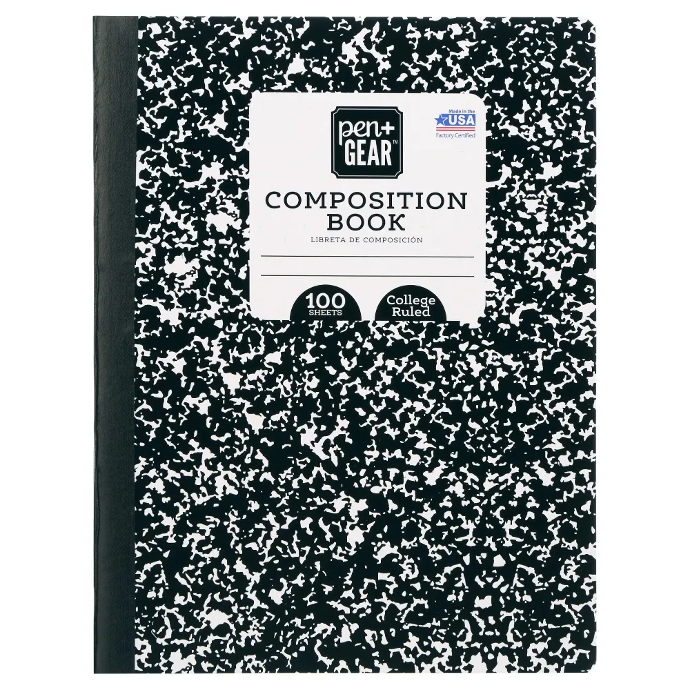 College Ruled Composition Notebook Value Pack 100 Sheets 30 Count Black and White Marble Covers Wide Ruled Paper for School Writing Journaling Notes Office Supplies Bulk