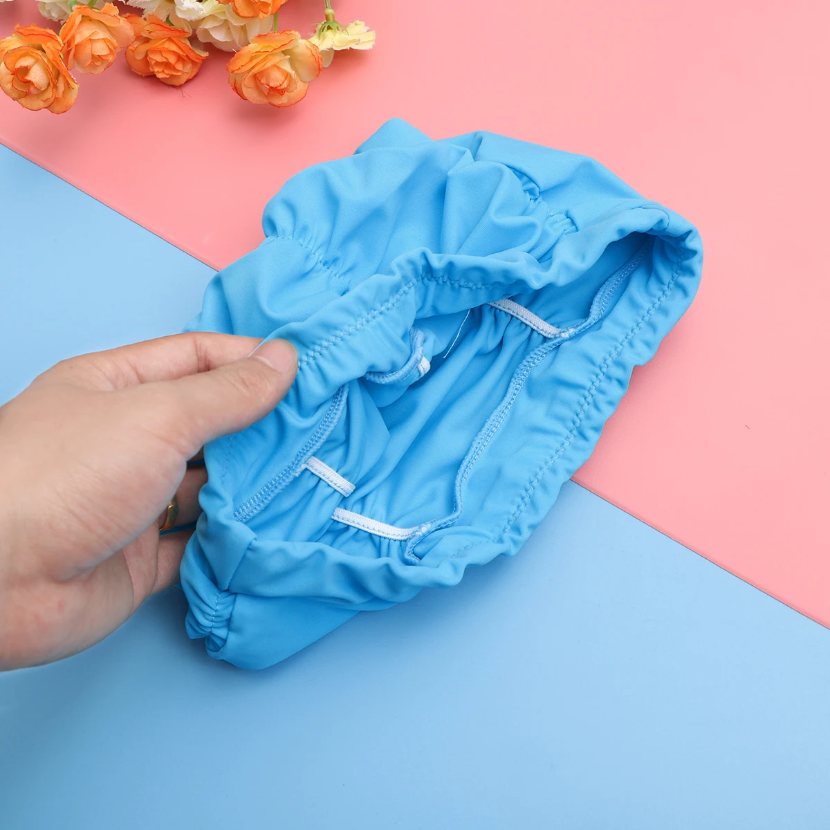 قبعات سباحة مطوية للنساء خفيفة الوزن وصديقة للبيئة وواقية للشعر، قبعة سباحة عصرية للسيدات وإكسسوارات حمام السباحة