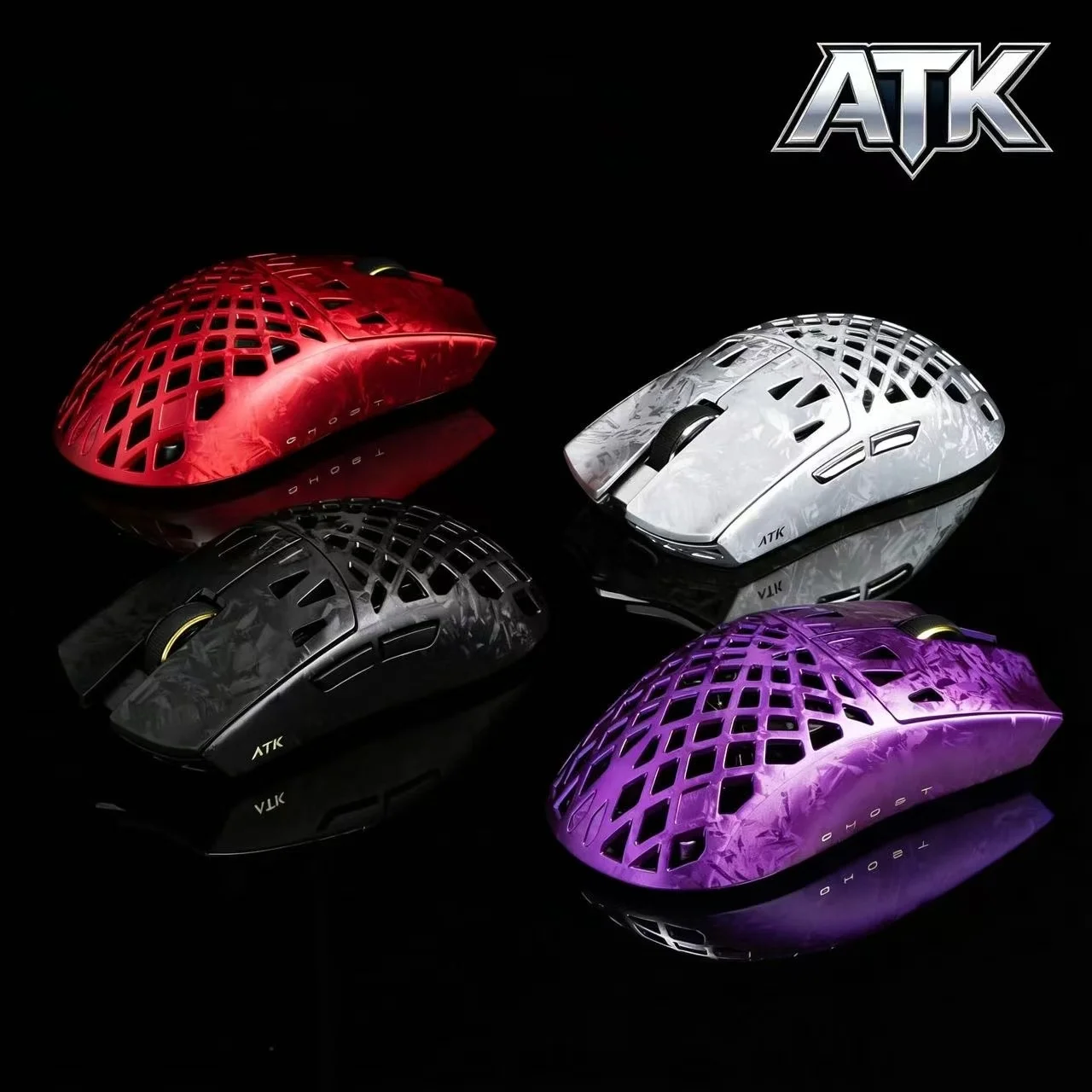 ATK GEAR GHOST Wireless Gaming Mouse 48g Carbon Fiber Hollow-Out
