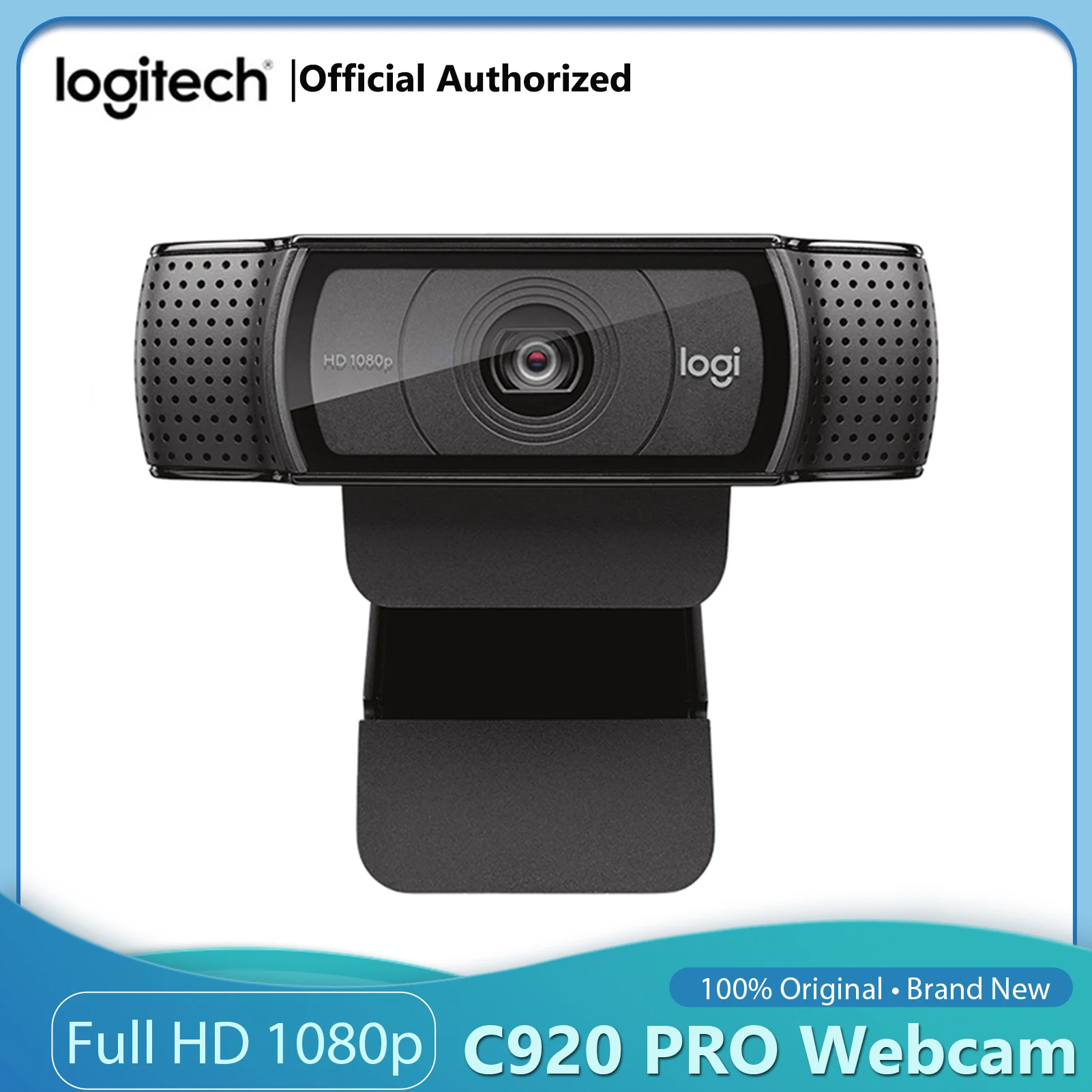 Logitech C920 Pro HD Webcam 1080P Widescreen Video Calling Recording Laptop 30fps CameraWeb Cam Auto-Focus Glass Lens Camerea