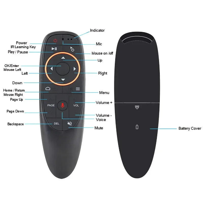 Air Mouse Voice Control G10S Pro BT Gyroscope Sensing Game 2.4GHz Mini Wireless Smart Remote For Android TV Box Box H96 MAX X88