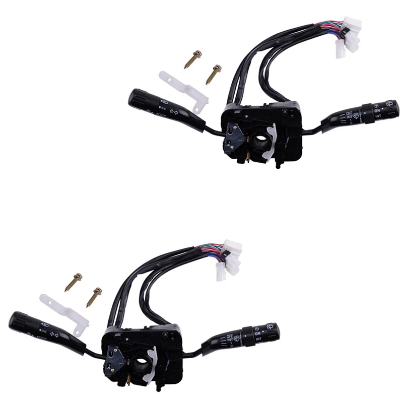 2X Indicator Head Light Lamp Switch Wiper Switch For Mitsubishi Pajero Montero Mk2 Mk 2 1990-2004