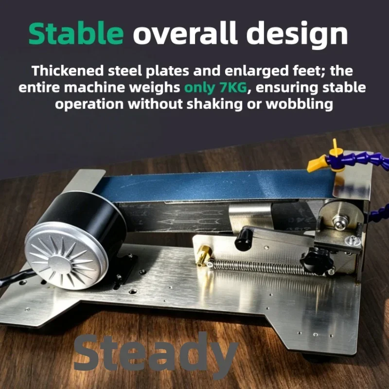 Water Cooled Water Circulation Belt Knife Sharpener Stainless Steel Wet Grinder for Kitchen & Garden Tools Sharpening