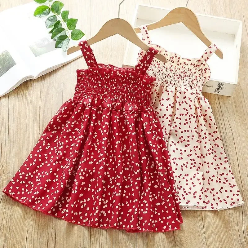 Sexy Summer Party Dress Red Floral Plaid Sleeveless Cotton Short Dresses by VIDMID