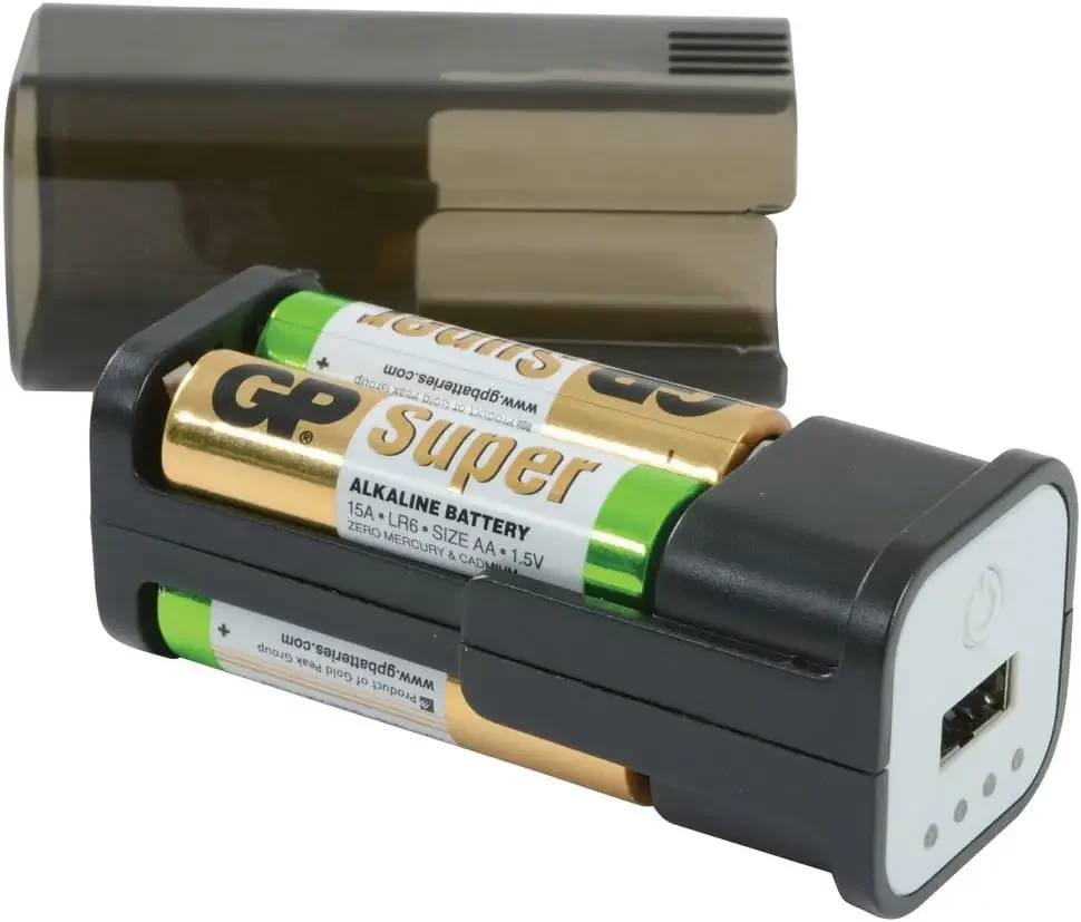 ADCB POW1 - Emergency USB Battery Powered Power Bank Compact Portable 4 AA Batteries Ideal for Smartphones, Tablets, Mobile, Apple, iPhone, Android