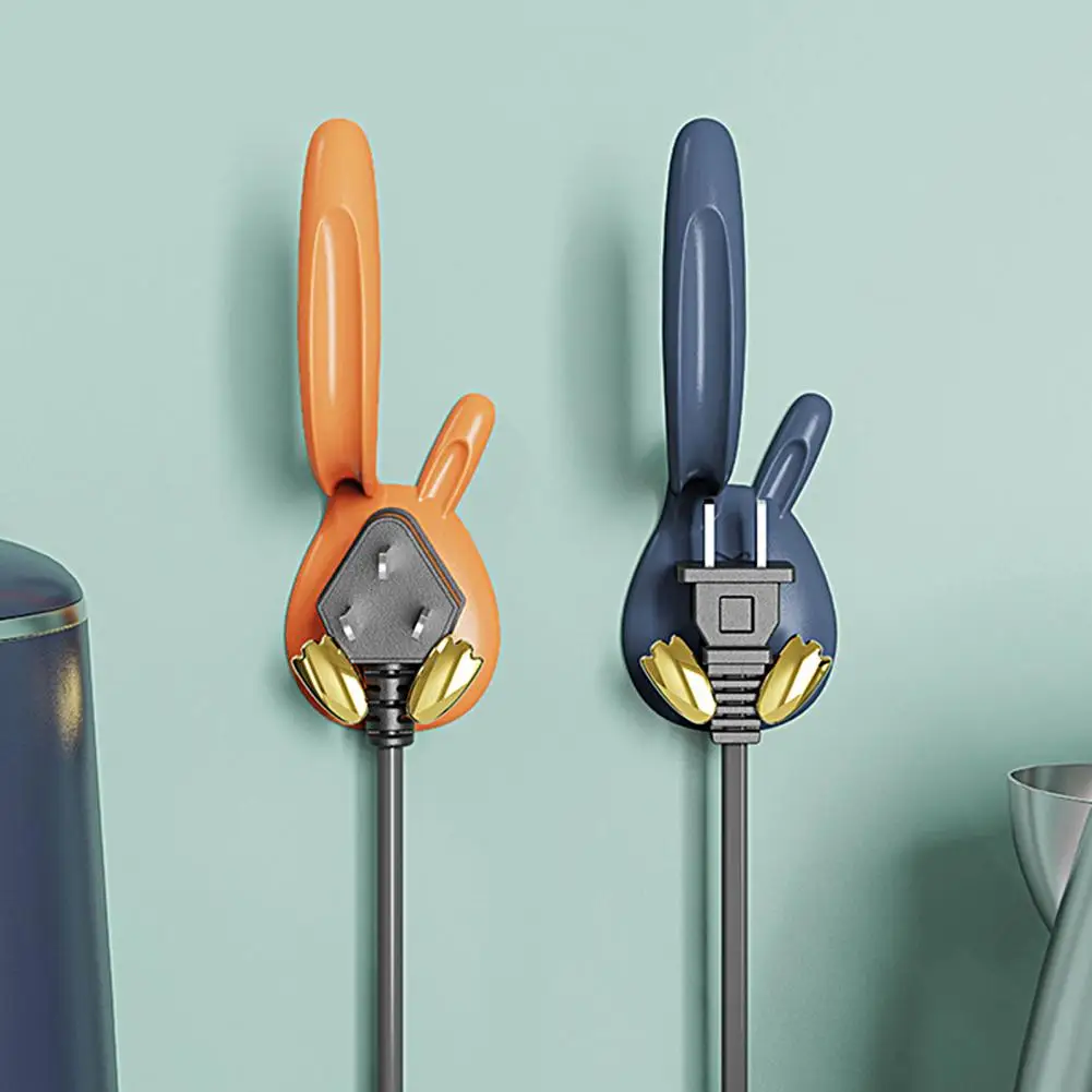 Hanging Hook No Traces Punch Free Air Dry ABS Cartoon Rabbit Shape Bathroom Toothbrush Storage Storage Hanging Hookfor Home