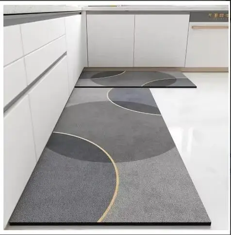 Custom Link Kitchen Waterproof Floor Mat Home Decor Luxury Non-slip Carpet Mats PVC Living Room Rug Big Size