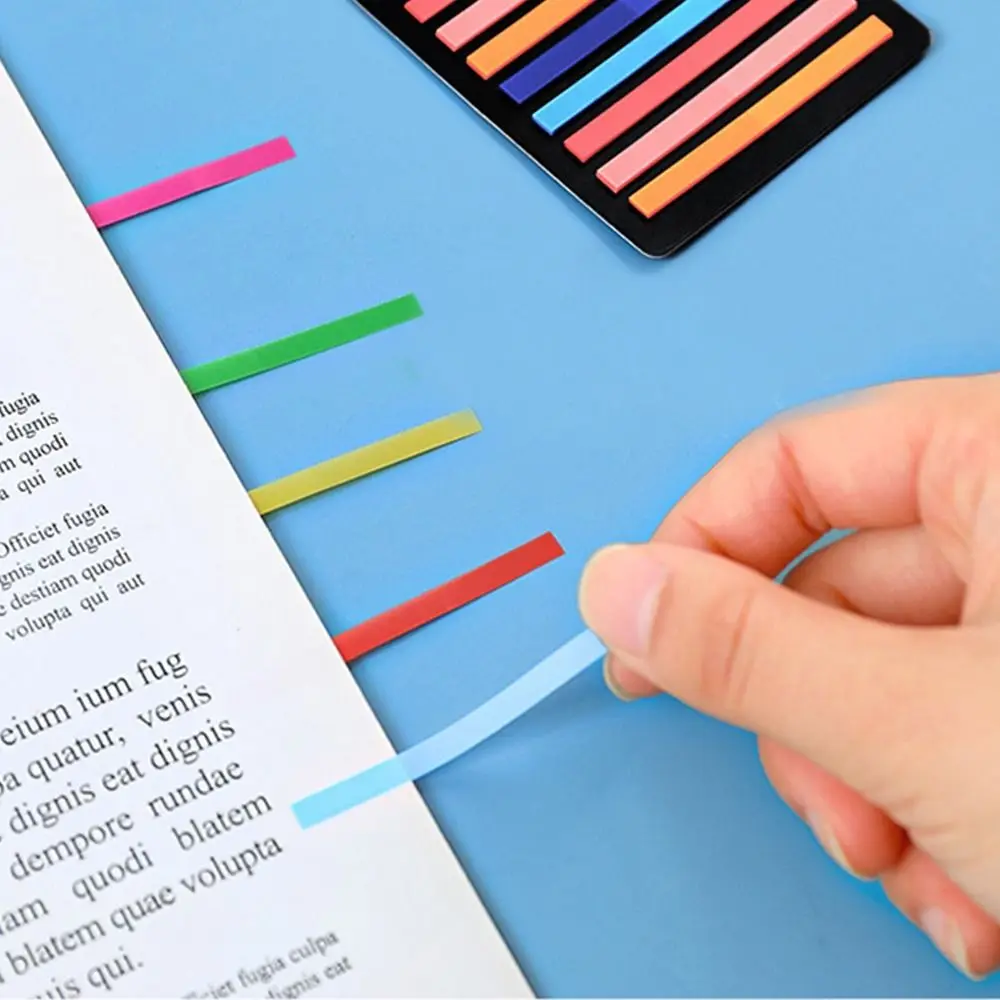 300Sheets Rainbow Color Index Memo Pad Sticky Notes Label Notepad Paper Sticker Notes Bookmark Stationery School Offoce Supplies