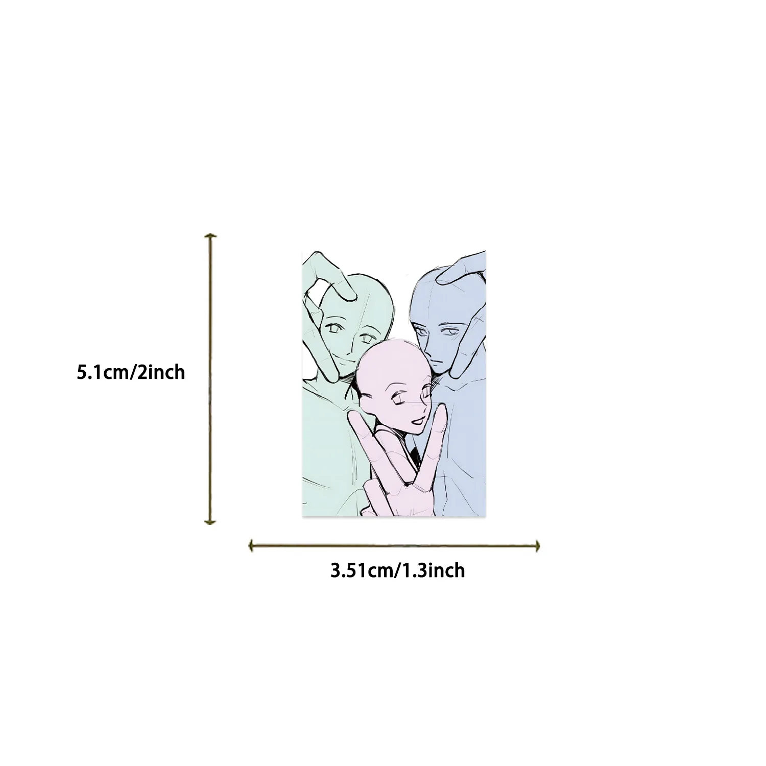 Modèle de peinture OC, autocollant de dessin animé bidimensionnel, décoration DIY, étanche, Skateboard, carnet de notes, jouet Graffiti, 64 pièces