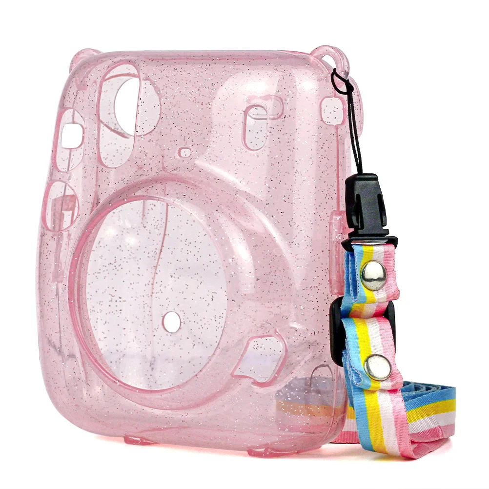 

1pc Stylish Instant Camera Cover Scratch Proof Dust Resistant Pvc Protective Case For Mini11 Pink Compatible Camera Bag Mini11