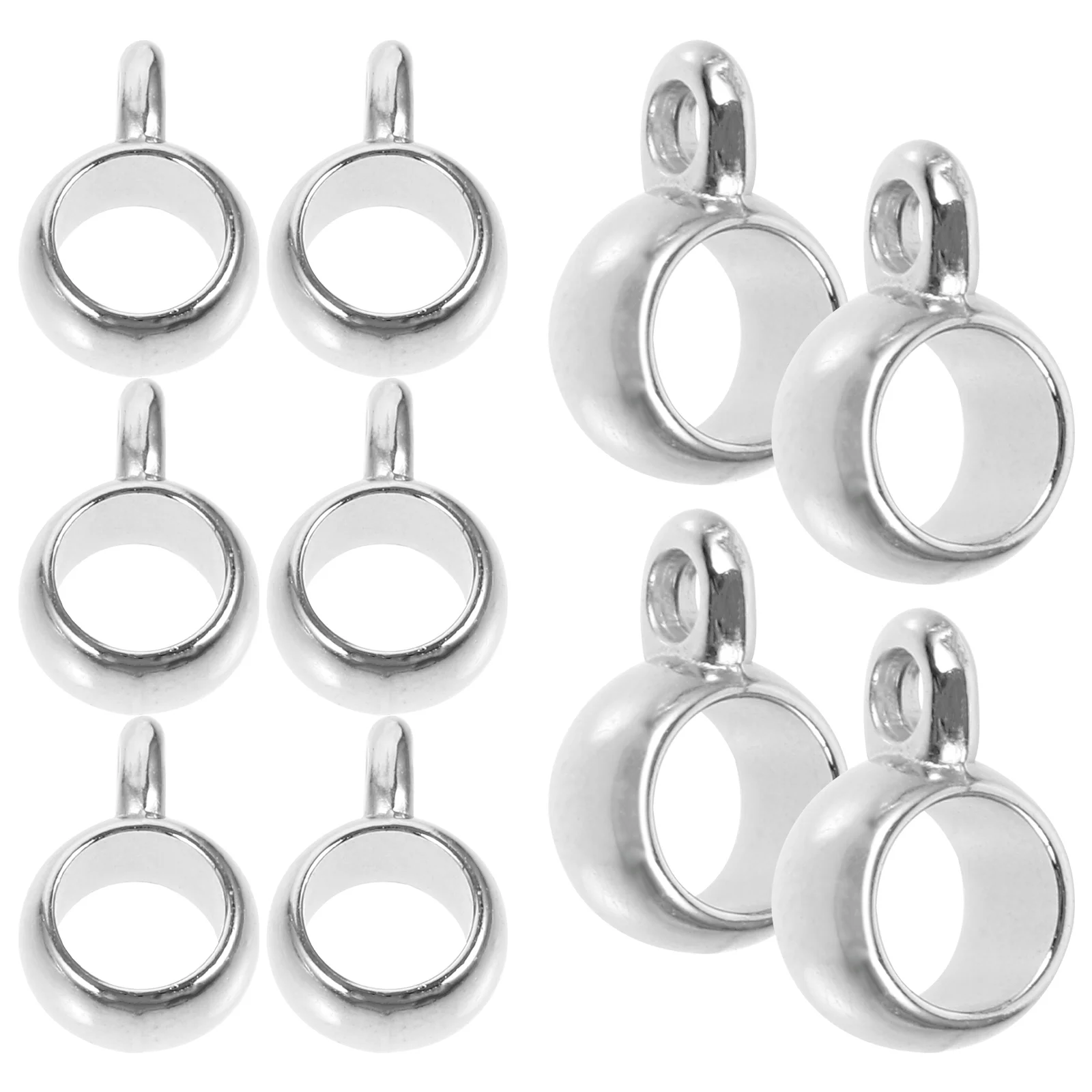 

100 Pcs Necklace Jewelry Dangler Large Hole Beads Spacer Pendant Accessories Hanging DIY Vintage