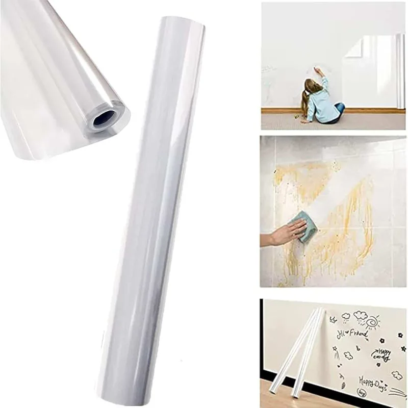 Waterproof Wall Stickers 60cm Wallpaper Sticker Transparent Home Decoration Kitchen Electrostatic Adsorption Wallpapers Decor