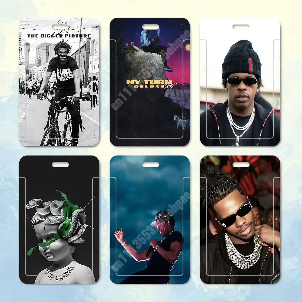 Rapper L-Lil Baby Drip Too Hard Plastic Card Holder Staff ID Card Clear Transparent Campus Access Name Tag