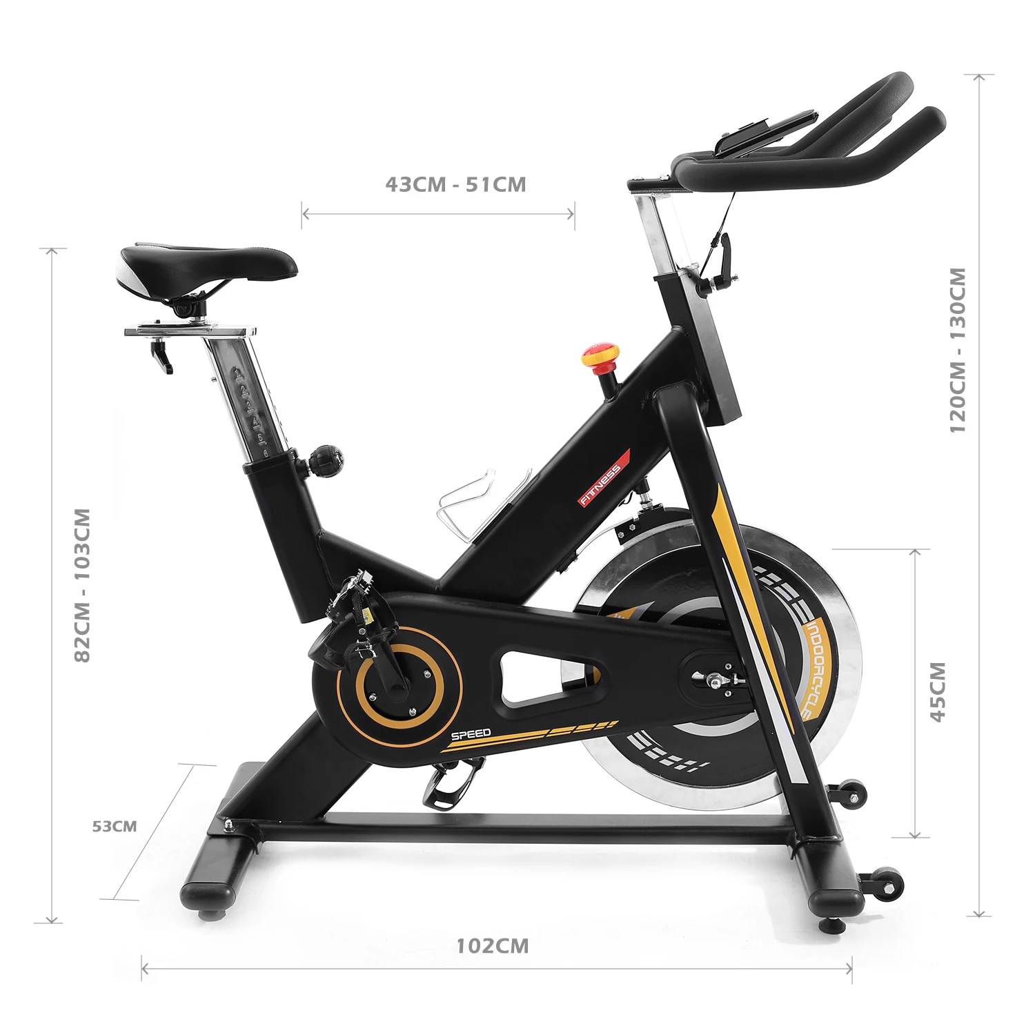 Belt‑Driven Spinning Stationary Bike With Screen Home Indoor Cardio Fitness Exercise Equipment