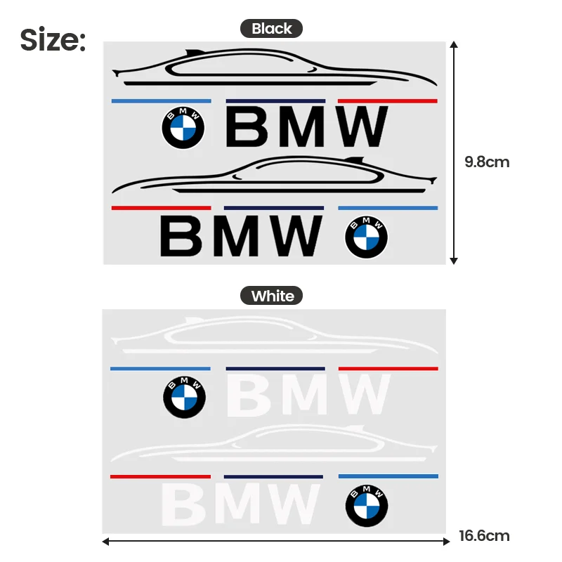 2Pcs Car Rearview Mirror Side Decal Stripe Sticker Vehicle Body Accessories For Bmw X1 X3 X4 X5 X6 X7 E46 E90 F20 E60 E39 F30 