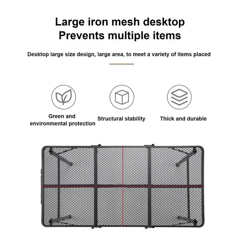 Camping Grid folding Table Portable Picnic Mesh Table Aluminum alloy 2 Fold camp desk With 2 extension tables board Grill Table