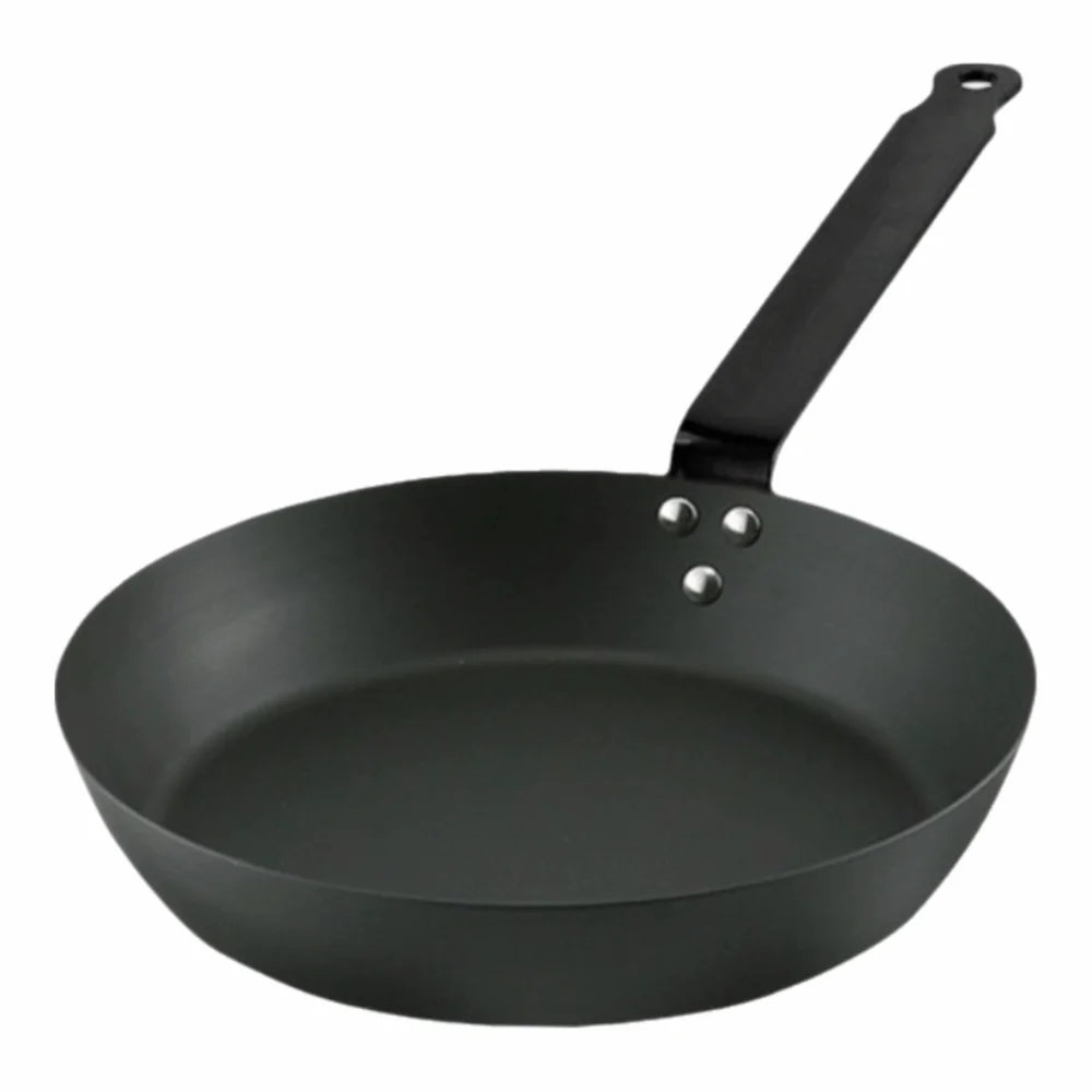 Carbon Steel Cast Iron Pan Uncoated Flat Steak Frying Pan Multi Purpose Kitchen CookingTools Omelette Pan Gas Induction Cooker