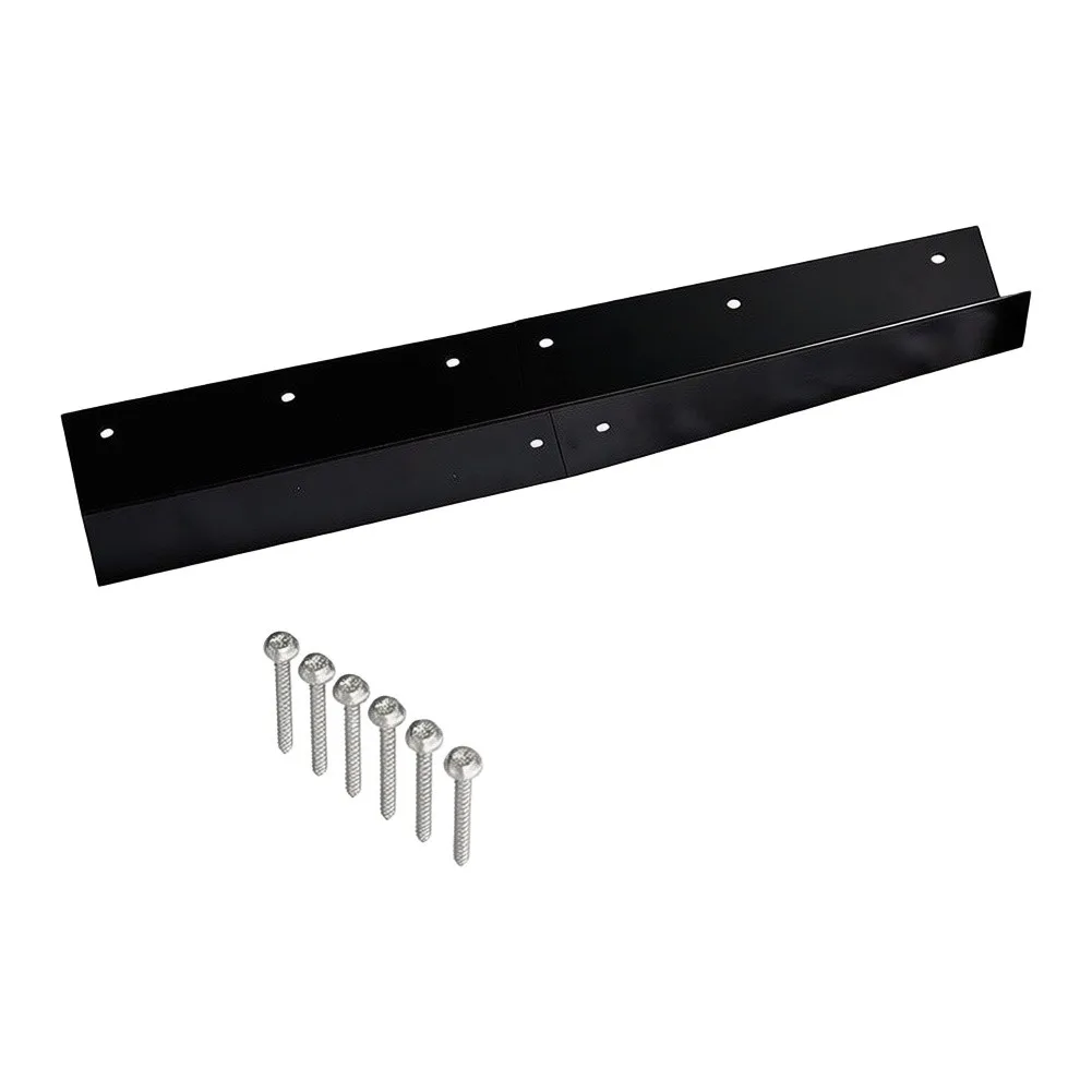 3.2ft Black Galvanized Steel Rain Water Diverter for Roof Edges Door Entries For Windows Skylights and Ventilation Openings