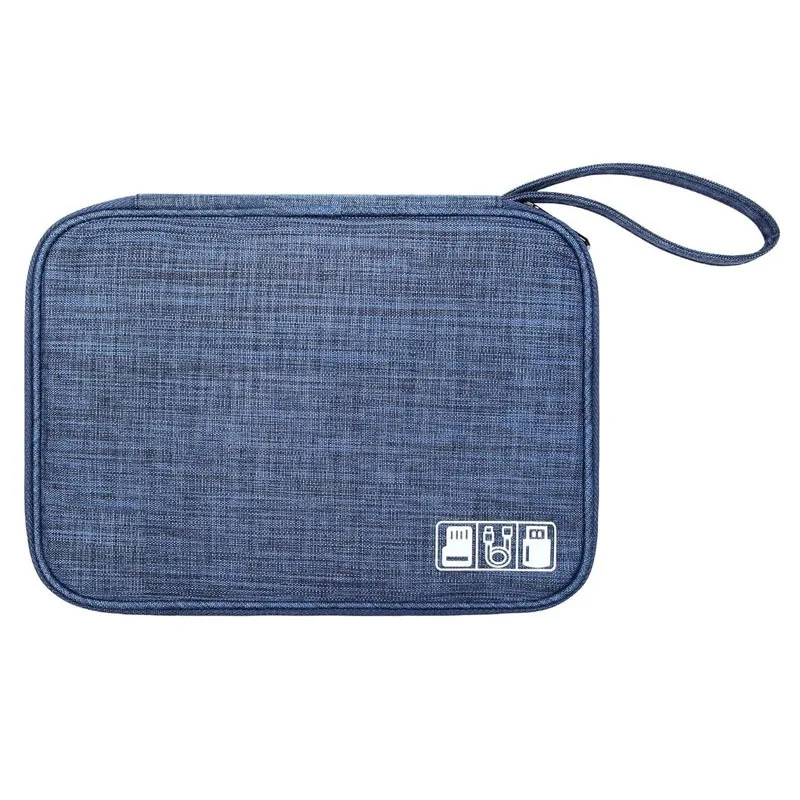 Solid color simple and practical portable power bank storage bag digital bag travel charging cable earphone storage bag data cab