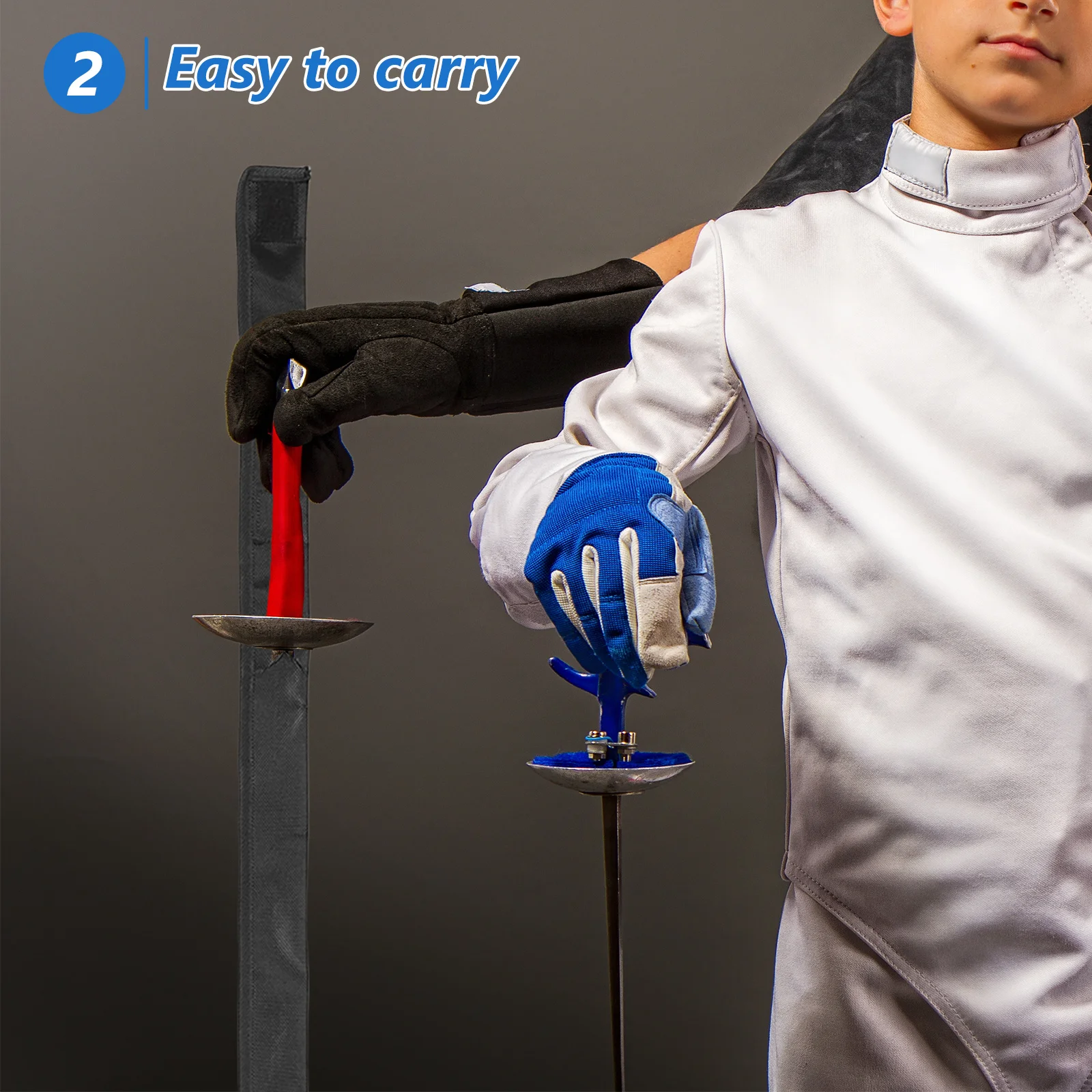 

Portable Lightweight Fencing Sword Bag Carrying Case for Training Competitions Foil Epee Sabre Gear Protection Organizer