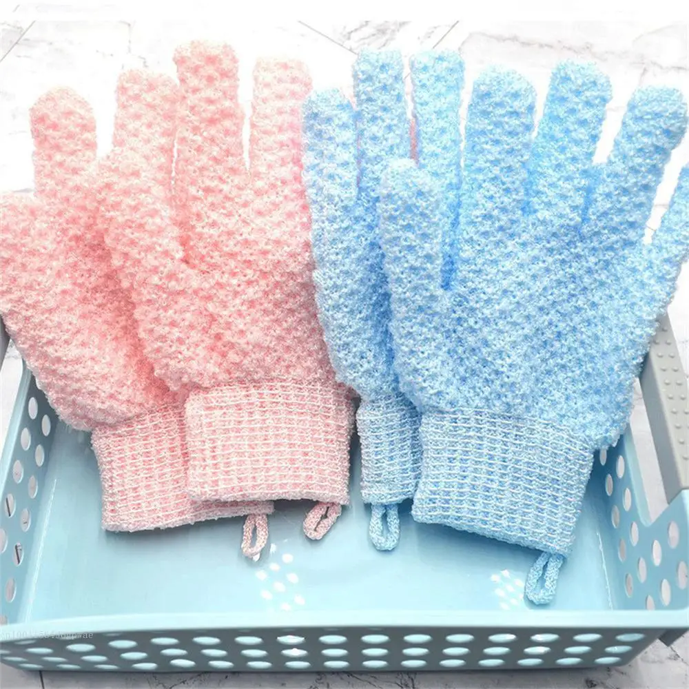 1PC Bath Gloves Shower Cleaning Glove SPA Foam Rubbing Mud Peeling Exfoliating Gloves Bathing Massage Gloves Bathroom Supplies