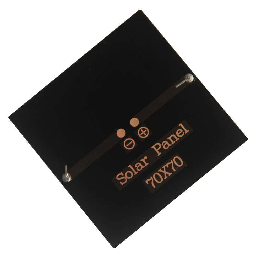 0.7 واط 5 فولت لوحة طاقة شمسية صغيرة الكريستالات الخلايا الشمسية قوة صغيرة 3.7 فولت شاحن بطارية مصباح ليد دراسة 70*70 مللي متر